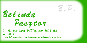 belinda pasztor business card
